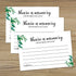 Giftideaworkshop 50 Greenery Share A Memory Cards for Celebration of Life, Birthday, Anniversary, Memorial, and Guest