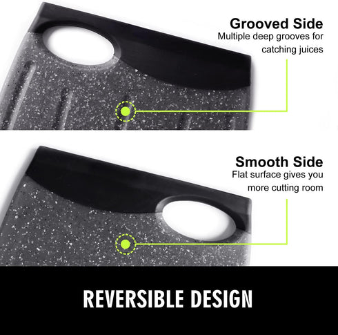 7.48" Mini Plastic Cutting Board for Kitchen, Small Non-Slip Board with Juice Grooves, Dishwasher Safe, Easy Grip