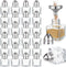 Uiifan 24 Pcs 0.5 oz Clear Mini Glass Salt and Pepper Shakers with Tone Tops, Spice Jars with Funnel for Kitchen
