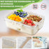 Divided Serving Tray with Lid and Handle, Snackle Box Container with 4 Compartments, Clear Serving Platters and Trays,