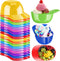 Baseball Helmet Ice Cream Snack Bowl 8 oz Mini Bowls, Kids Helmet Cups for Party (Multi Colors, 18 Pack)