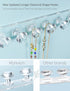 Mymazn 2 Pack Clear Acrylic Necklace Hangers Wall Mounted Jewelry Organizer with 12 Hooks for Girls Women
