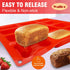 Walfos Silicone Mini Loaf Pan, 12 Cavities Non-stick Bread Brownie Pan for Mini Bread & Cheesecake