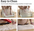 IVON 15.5'' White Round Faux Fur Rug, Fluffy Soft Cushion for Chair, Background for Nail Desk Photos (1pcs White)