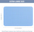 47.2" 31.5" Yolife Extra Large TPE Shower Mat, L x W Anti Slip Bath Mat with Drain Holes and Suction Cups, Large Size