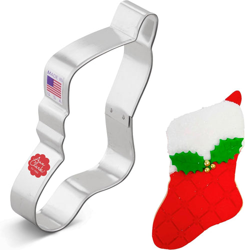 Christmas Stocking Cookie Cutter - 5", Made in USA by Ann Clark