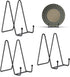 3 Pack 6 Inch Black Metal Plate Stands for Display, Picture Frame Holders for Books, Small Easels, Decorative Plates