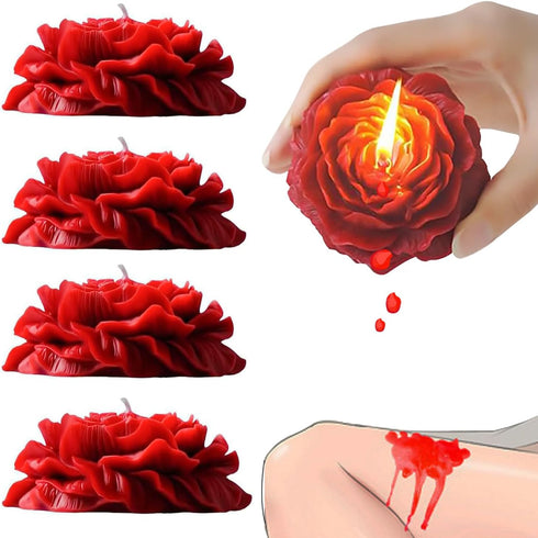 YGOJKE Low Temperature Candles,Romantic Wax Play Candles Low Heat for Lovers Couples Heart