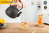 32 (950 ml), TOPTIER Japanese Cast Iron Tea Kettle with Stainless Steel Infuser, Cast Iron Teapot Stovetop Safe, Leaf