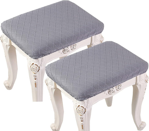 HFCNMY Stool Covers Rectangle,2 Pack Stretch Rectangle Bar Stool Covers Jacquard Vanity Stool