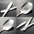 X-Large Serving Spoons Set, 9.8 Inch Slotted Spoon and Serving Spoon, 18/8 Stainless Steel Cooking Spoon, Mixing Spoon, Buffet Serving Utensils, Pack of 2