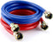 6FT Rubber Washing Machine Hoses, Universal Burst Proof Water Supply Lines for Hot and Cold Water (2 Packs)