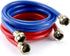 6FT Rubber Washing Machine Hoses, Universal Burst Proof Water Supply Lines for Hot and Cold Water (2 Packs)