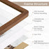 Dreamland 8x10 5x7, 8 10 Picture Frame with Mat for USA-Sourced Natural Walnut Wood Photo Frames with Resistant