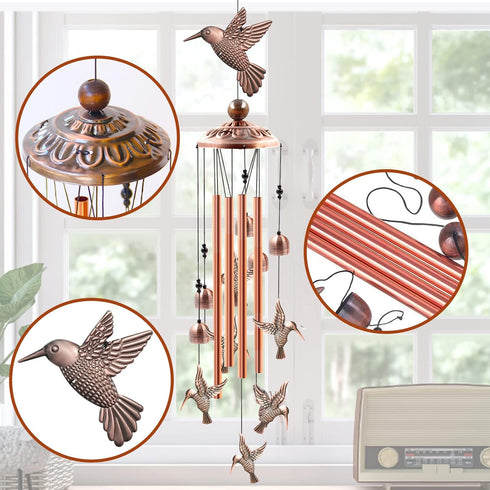 Wind Chimes Outdoor Clearance, Ukulork Aluminum Tube Windchime with S Hook for Patio Garden Decor