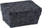WENKO Adria Feltro Mini Storage Basket with Lid, Anthracite Bathroom Basket, Polyester 19 x 9.5 x 14 cm