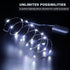 YKB 12 PCS White LED Fairy String Lights, Battery Powered, 20 Micro LEDs on 3.3ft Silvery Copper Wire
