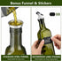 Bottle,17oz 500ml WERTIOO Green Olive Oil Dispenser Glass Oil and Vinegar Dispenser for Kitchen, Glass Bottles