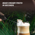 Simple Deluxe Handheld Milk Frother, Battery-Operated Mixer with Stainless Steel Stand for Coffee, Frappe, Black