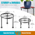 Garden Gifts Plant Lovers Gifts Black Metal Plant Stand with Anti-Slip Base Rustproof Heavy Duty Decorative Round