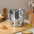 152 oz iplusmile Stainless Steel Airtight Canisters Container: fl Airtight Clamp Lid Kitchen Food Storage Bucket