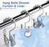 Titanker Shower Curtain Hooks Rings, Rust-Resistant Metal Double Glide Hooks for Bathroom Shower Rods (Set of 12)