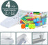 Citylife 4 Packs Small Storage Bins with Lids, 3.2 QT Plastic Containers for Organizing Stackable Clear Storage Boxes