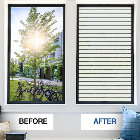 Viseeko Frosted Glass Window Privacy Film, Window Cling for Day and Night Privacy, Heat Blocking Decorative Window Film