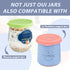 12 Pack 4.9 oz 5oz La Fermiere Yogurt Jar Lids, Silicone Yogurt Jar Lids for La Fermiere, Colorful Cover for Oui Yogurt