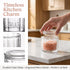 2 Pack 3.75" 3.15" Nicunom Clear Glass Salt Cellar with Lid, Salt Storage Container Salt Box, Retro Style, Kitchen