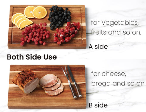 Kitchen(Set 3),Wooden Set Fibogollo Acacia Wood Cutting Boards for of Chopping Boards with Juice Groove,Serving Board