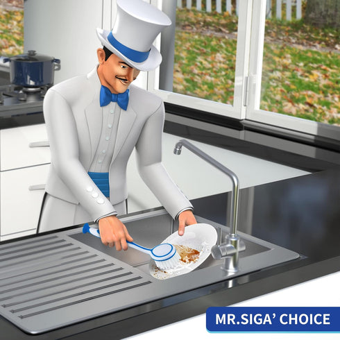 5.5 25cm Pack 3 MR.SIGA Round Dish Brush, Size: Dia x