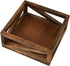 Rustic Brown Flat Napkin Holder by OwlGift, Solid Wood for Kitchen Table, Farmhouse Style Décor