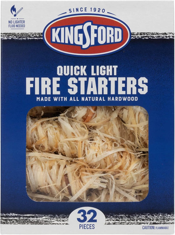 Kingsford Quick Light Fire Starter Rolls, All Natural Hardwood with Paraffin, Water