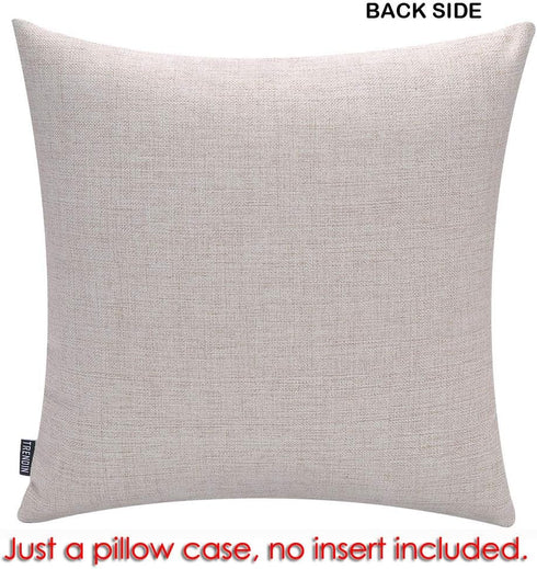 TRENDIN Holiday Christmas Pillow Cover with Tree, 18x18 inch Square Throw Pillowcase for Farmhouse Christmas Decorations