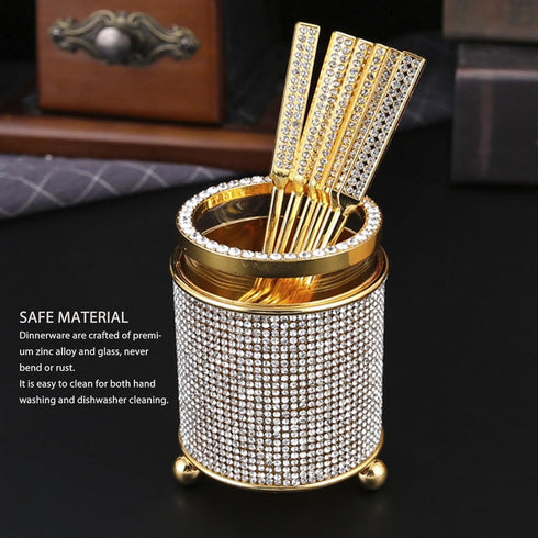 Coffee Spoons Set - 6Pcs Gold Espresso Spoons with Holder, Mini Teaspoons for Coffee, Ice Cream, Dessert