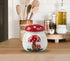 dgudgu Counter Mushroom Garlic Keeper For Ceramic Garlic Container Red Storage Holder Garlic Saver
