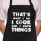 Rosoz Funny BBQ Black Chef Aprons for Men, Adjustable Kitchen Cooking Aprons with Pocket, I Cook and I Know Things,