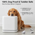 3.3 4 6.9" MOPALL Dog Proof Trash Can with Lid, Gallon Slim Bathroom Garbage Bin with Inner Bucket, Fits Standard