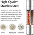 KINTEGOOD 2-in-1 Set, Stainless Steel Salt and Pepper Grinder Double Head Manual Mill, Refillable
