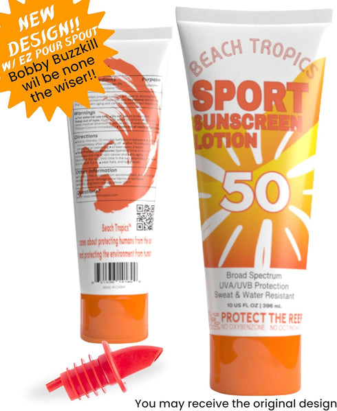 Jokel 2-Pack (10 oz Classy Wino Sunscreen Flask Each) Hidden Alcohol Container | Discreet Liquor-Disguise Bottle