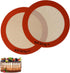 Round Silicone Baking Mats Set of 2, Non-Stick Reusable Heat Resistant Baking Sheets for Pizza Cake