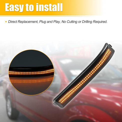 X AUTOHAUX LED Turn Signal Light Assembly for Ford F-150 2009-2014, 2pcs Amber Light