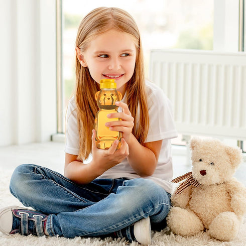 36 Transparent(350 Ml/ 12 oz) Thenshop Pcs Honey Bear Bottle,Plastic Honey Squeeze Bottle,Honeybear Squeeze Jars,Cute