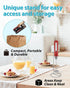 Milk Frother with Stand, Rechargeable Handheld Frother Wand, 3 Speed Adjustable, Electric Whisk Drink Mixer for Matcha