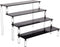 Acrylic Stands for Display,4 Tier Black Cupcakes Perfumes Figurines Display Stand Risers