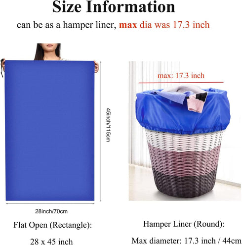 OTraki 28x45 Inch Extra Large Laundry Bag 2 Pack - Heavy Duty Drawstring Hamper for Dirty Clothes, Washable Organizer