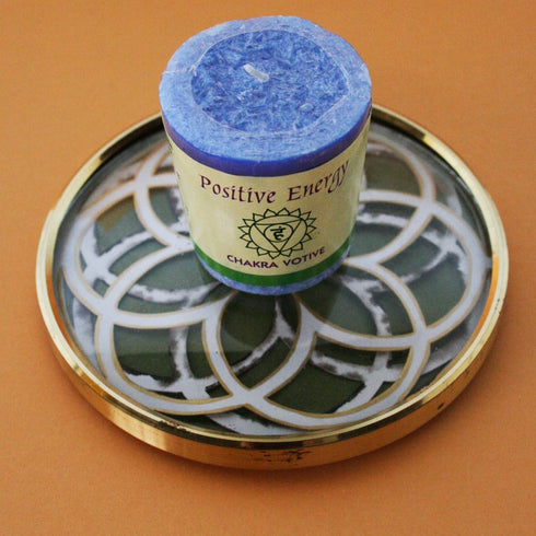 Premium Scented Hand Made Chakra Energy Candle, Votive 12-pack, Positive Energy, Aloha Bay