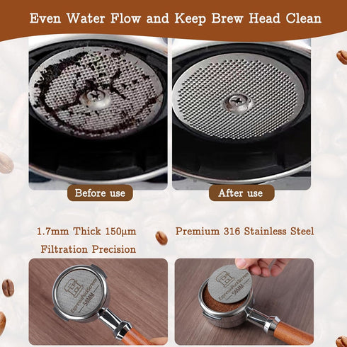 58mm Espresso Tamper Set - Dual-Spring Calibrated Coffee Tamper, WDT Tool, Magnetic Dosing Funnel