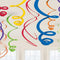 Amscan Party Hanging Swirls, Rainbow, Party Decor
